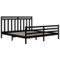 vidaXL Massivholzbett Schwarz 180x200 cm vidaXL Massivholzbett Schwarz 180x200 cm