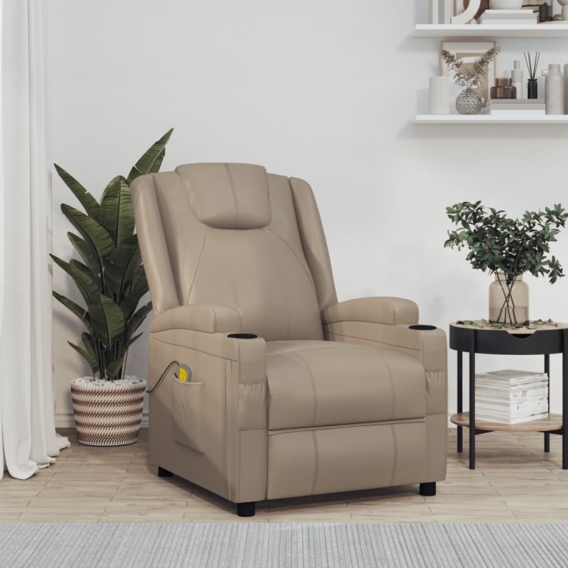 Massagesessel Cappuccino-Braun Kunstleder Massagesessel Cappuccino-Braun Kunstleder