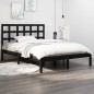 vidaXL Massivholzbett Schwarz 120x190 cm vidaXL Massivholzbett Schwarz 120x190 cm