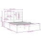 vidaXL Massivholzbett Schwarz 120x190 cm vidaXL Massivholzbett Schwarz 120x190 cm