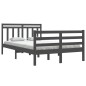 vidaXL Massivholzbett Grau 120x200 cm vidaXL Massivholzbett Grau 120x200 cm