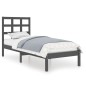 vidaXL Massivholzbett Grau 90x190 cm vidaXL Massivholzbett Grau 90x190 cm