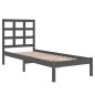 vidaXL Massivholzbett Grau 100x200 cm