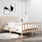 vidaXL Massivholzbett Schwarz 120x190 cm vidaXL Massivholzbett Schwarz 120x190 cm