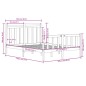vidaXL Massivholzbett Schwarz 120x190 cm vidaXL Massivholzbett Schwarz 120x190 cm