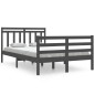 vidaXL Massivholzbett Grau 120x190 cm vidaXL Massivholzbett Grau 120x190 cm