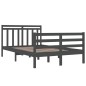 vidaXL Massivholzbett Grau 120x190 cm vidaXL Massivholzbett Grau 120x190 cm