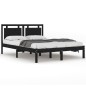 vidaXL Massivholzbett Schwarz 160x200 cm vidaXL Massivholzbett Schwarz 160x200 cm