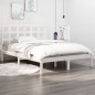 vidaXL Massivholzbett Weiß 140x190 cm vidaXL Massivholzbett Weiß 140x190 cm