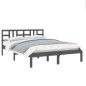 vidaXL Massivholzbett Grau 180x200 cm vidaXL Massivholzbett Grau 180x200 cm