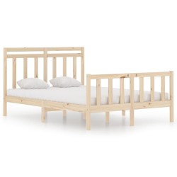 vidaXL Massivholzbett 140x190 cm
