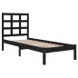 vidaXL Massivholzbett Schwarz 75x190 cm vidaXL Massivholzbett Schwarz 75x190 cm