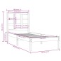 vidaXL Massivholzbett Schwarz 75x190 cm vidaXL Massivholzbett Schwarz 75x190 cm