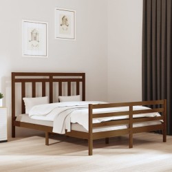vidaXL Massivholzbett Honigbraun 160x200 cm
