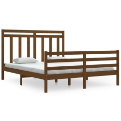 vidaXL Massivholzbett Honigbraun 160x200 cm