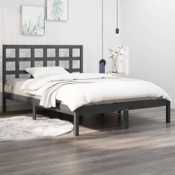 vidaXL Massivholzbett Grau 180x200 cm