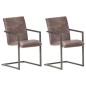 Freischwinger 2 Stk. Braun Echtleder Freischwinger 2 Stk. Braun Echtleder
