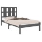 vidaXL Massivholzbett Grau 90x190 cm vidaXL Massivholzbett Grau 90x190 cm
