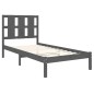 vidaXL Massivholzbett Grau 90x190 cm vidaXL Massivholzbett Grau 90x190 cm