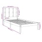 vidaXL Massivholzbett Grau 90x190 cm vidaXL Massivholzbett Grau 90x190 cm