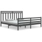 vidaXL Massivholzbett Grau 180x200 cm vidaXL Massivholzbett Grau 180x200 cm