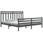 vidaXL Massivholzbett Grau 180x200 cm vidaXL Massivholzbett Grau 180x200 cm