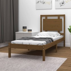 vidaXL Massivholzbett Honigbraun 75x190 cm