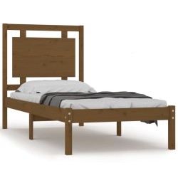 vidaXL Massivholzbett Honigbraun 75x190 cm