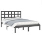 vidaXL Massivholzbett Grau 150x200 cm vidaXL Massivholzbett Grau 150x200 cm