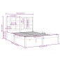 vidaXL Massivholzbett Grau 150x200 cm vidaXL Massivholzbett Grau 150x200 cm
