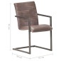 Freischwinger 2 Stk. Braun Echtleder Freischwinger 2 Stk. Braun Echtleder