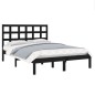 vidaXL Massivholzbett Schwarz 180x200 cm vidaXL Massivholzbett Schwarz 180x200 cm