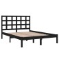 vidaXL Massivholzbett Schwarz 140x200 cm vidaXL Massivholzbett Schwarz 140x200 cm