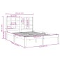 vidaXL Massivholzbett Schwarz 140x200 cm vidaXL Massivholzbett Schwarz 140x200 cm