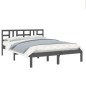 vidaXL Massivholzbett Grau 140x200 cm vidaXL Massivholzbett Grau 140x200 cm