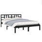 vidaXL Massivholzbett Schwarz 160x200 cm vidaXL Massivholzbett Schwarz 160x200 cm