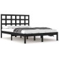 vidaXL Massivholzbett Schwarz 200x200 cm vidaXL Massivholzbett Schwarz 200x200 cm