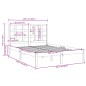 vidaXL Massivholzbett Schwarz 200x200 cm vidaXL Massivholzbett Schwarz 200x200 cm