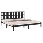 vidaXL Massivholzbett Schwarz 180x200 cm vidaXL Massivholzbett Schwarz 180x200 cm