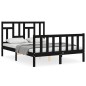 Massivholzbett mit Kopfteil Schwarz 140x190 cm Massivholzbett mit Kopfteil Schwarz 140x190 cm