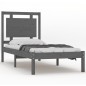 vidaXL Massivholzbett Grau 90x190 cm vidaXL Massivholzbett Grau 90x190 cm
