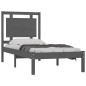 vidaXL Massivholzbett Grau 90x190 cm vidaXL Massivholzbett Grau 90x190 cm