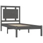 vidaXL Massivholzbett Grau 90x190 cm vidaXL Massivholzbett Grau 90x190 cm