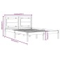 vidaXL Massivholzbett Schwarz 140x190 cm vidaXL Massivholzbett Schwarz 140x190 cm