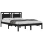 vidaXL Massivholzbett Schwarz 150x200 cm vidaXL Massivholzbett Schwarz 150x200 cm