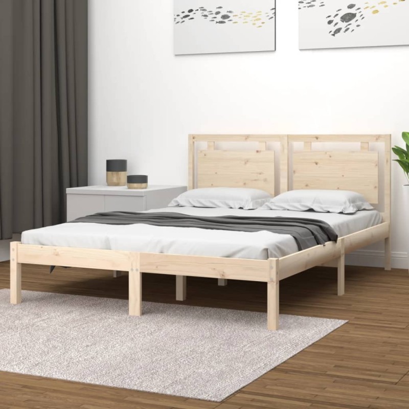 vidaXL Massivholzbett 150x200 cm vidaXL Massivholzbett 150x200 cm