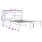 vidaXL Massivholzbett Grau 200x200 cm vidaXL Massivholzbett Grau 200x200 cm