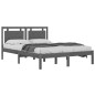 vidaXL Massivholzbett Grau 140x190 cm vidaXL Massivholzbett Grau 140x190 cm