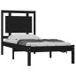 vidaXL Massivholzbett Schwarz 90x190 cm vidaXL Massivholzbett Schwarz 90x190 cm
