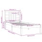 vidaXL Massivholzbett Grau 100x200 cm vidaXL Massivholzbett Grau 100x200 cm